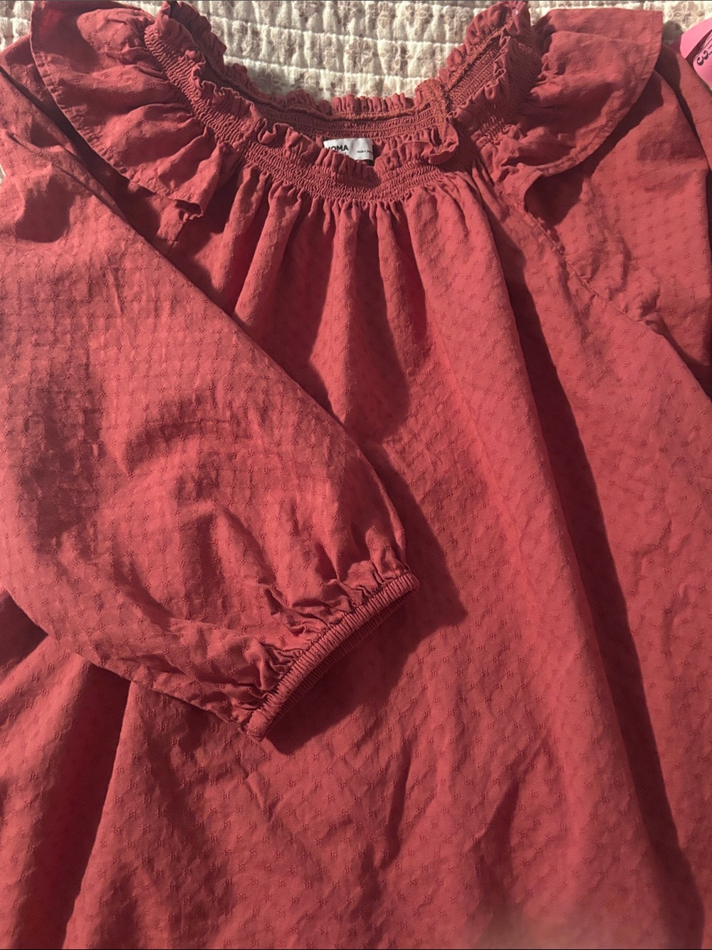 Sonoma Boho Raspberry Red Ruffle Blouse - Picture 6 of 6
